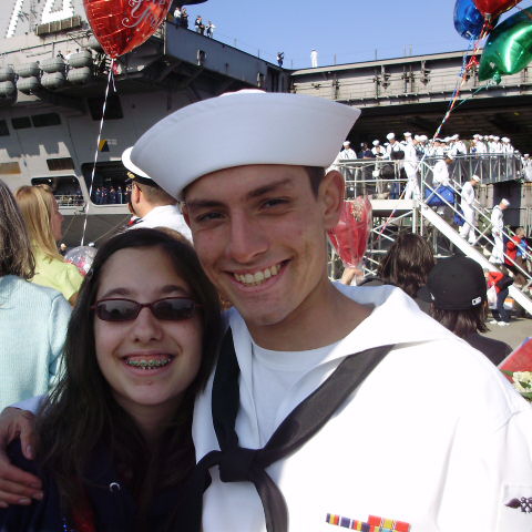 Gina and Michael  USS Stennis home coming 2009