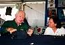 Connie Pardew interviewing Former Apollo and Shuttle astronaut, Vance Brand at the 2002 Reno Air Races