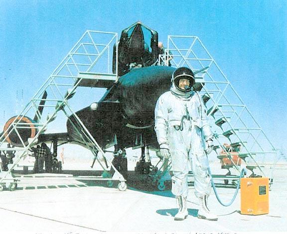 Eastham after flying first public flight of the YF-12 at Edwards AFB