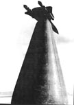 A-12 on Pylon during radar cross-section evaluations by Special Projects personnel at Groom Lake