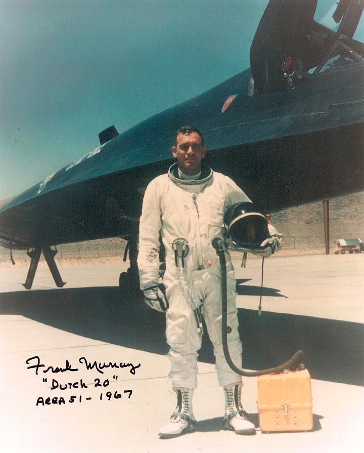 CIA Pilot Frank Murray and his A-12 at Groom Lake, Nevada