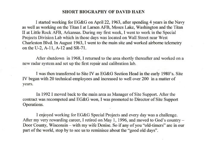 Dave Haen Bio