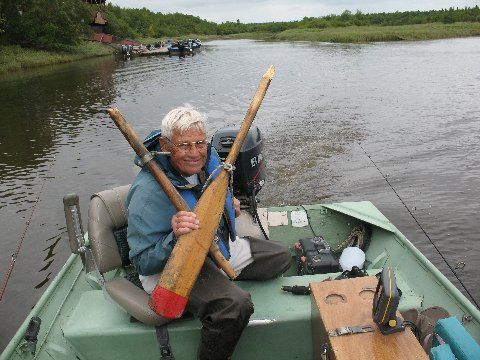 Marty Knutson fishing on the King Salmon in Alaska in September 2008