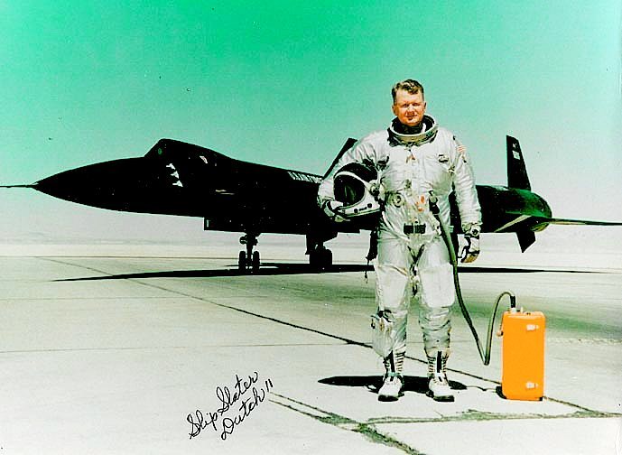 Col. Slip Slater preparing for flight at Groom Lake